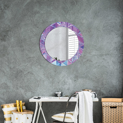 Oglinda rotunda imprimata Abstract suprarealist