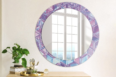 Oglinda rotunda imprimata Abstract suprarealist