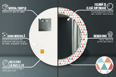 Oglinda rotunda imprimata Model geometric