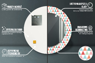 Oglinda rotunda imprimata Model geometric