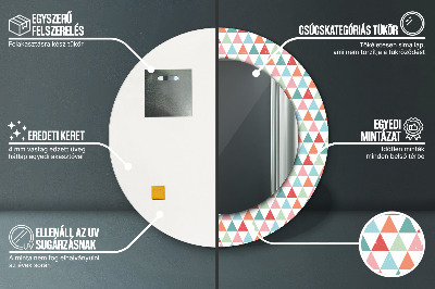 Oglinda rotunda imprimata Model geometric