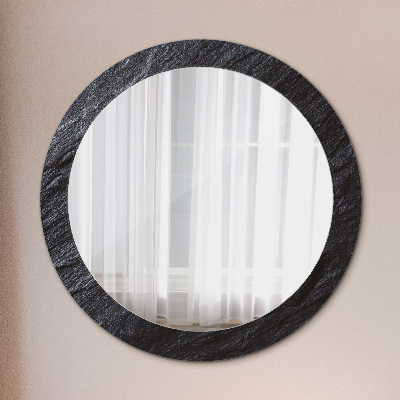 Oglinda rotunda imprimata Piatră neagră