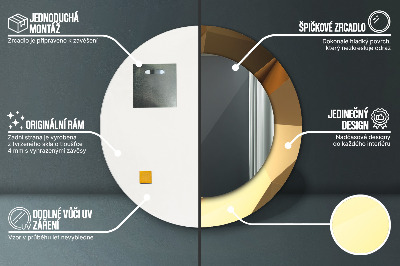 Decoratiuni perete cu oglinda Abstractizarea aurului