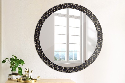 Oglinda cu decor rotunda Geometrică abstractă