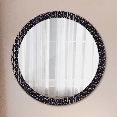 Oglinda cu decor rotunda Geometrică abstractă