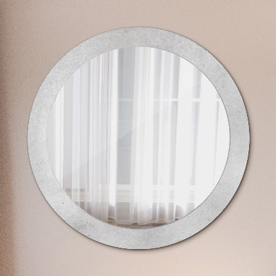 Oglinda rotunda rama cu imprimeu Textura concretă