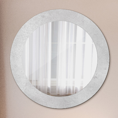 Oglinda rotunda rama cu imprimeu Textura concretă
