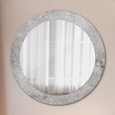 Oglinda cu decor rotunda Beton gri