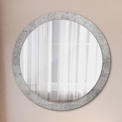 Oglinda cu decor rotunda Beton gri