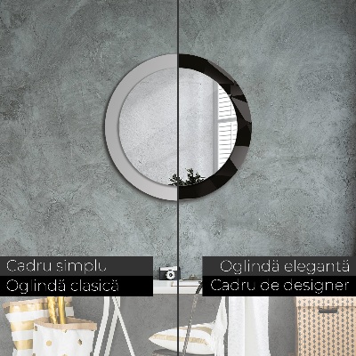 Decoratiuni perete cu oglinda Negru abstract