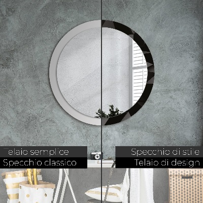 Decoratiuni perete cu oglinda Negru abstract