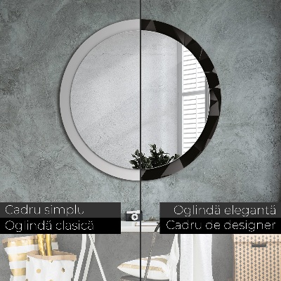 Decoratiuni perete cu oglinda Negru abstract