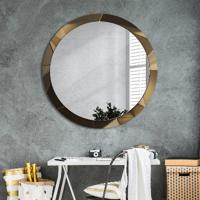 Oglinda rotunda rama cu imprimeu Abstracție modernă