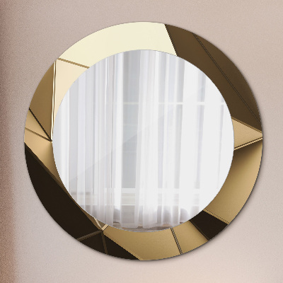 Oglinda rotunda rama cu imprimeu Abstracție modernă