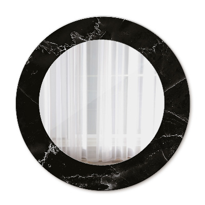 Oglinda rotunda rama cu imprimeu Piatră de marmură