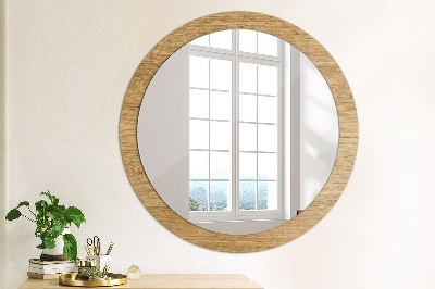 Oglinda rotunda imprimata Textura lemnului