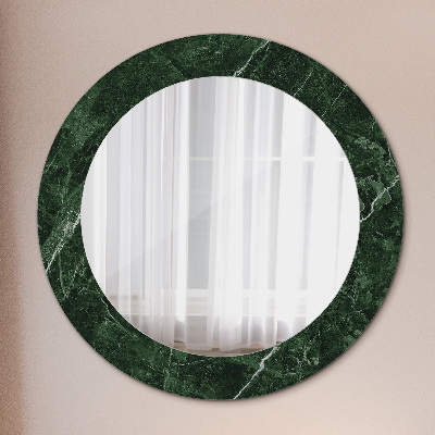 Oglinda rotunda imprimata Marmură verde
