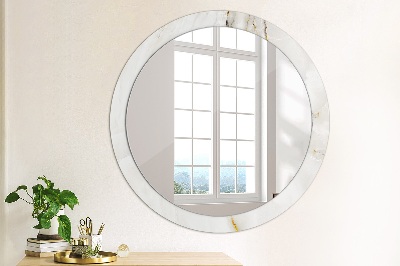 Oglinda cu decor rotunda Marmură strălucitoare
