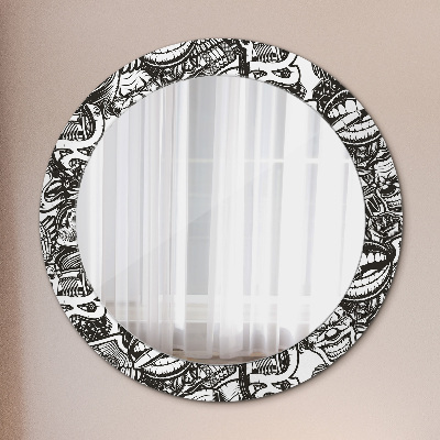 Oglinda cu decor rotunda Fluid abstract