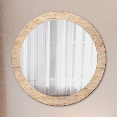 Oglinda rotunda imprimata Textura lemnului