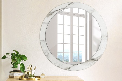 Oglinda rotunda imprimata Marmură albă