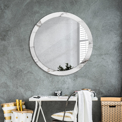 Oglinda rotunda imprimata Marmură albă