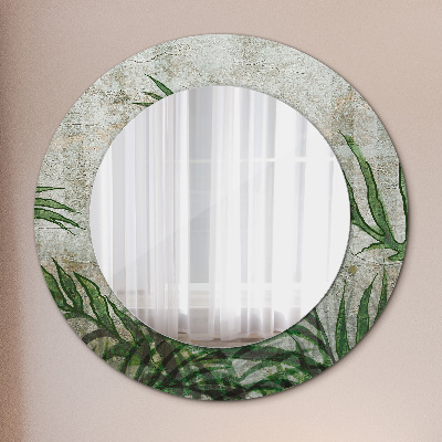 Oglinda cu decor rotunda Frunze de ferigă