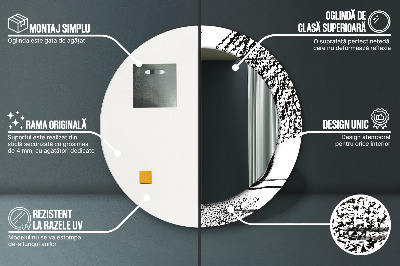 Oglinda rotunda imprimata Model de graffiti