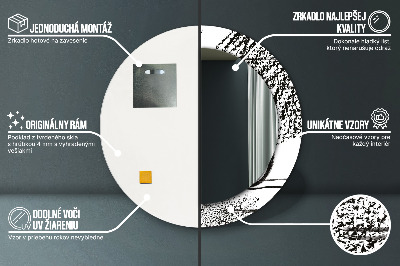 Oglinda rotunda imprimata Model de graffiti