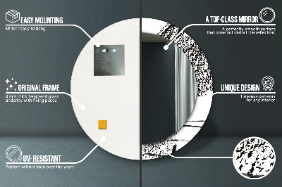 Oglinda rotunda imprimata Model de graffiti