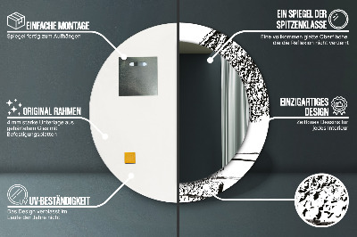 Oglinda rotunda imprimata Model de graffiti