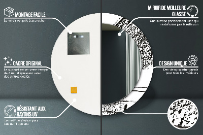 Oglinda rotunda imprimata Model de graffiti