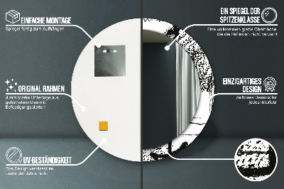 Oglinda rotunda imprimata Model de graffiti