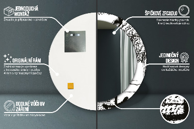 Oglinda rotunda imprimata Model de graffiti
