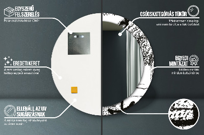 Oglinda rotunda imprimata Model de graffiti