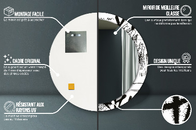 Oglinda rotunda imprimata Model de graffiti