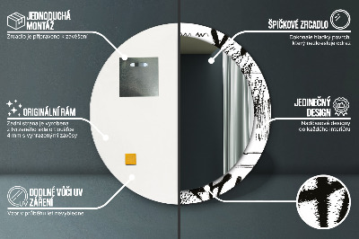 Oglinda rotunda imprimata Model de graffiti