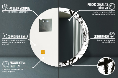 Oglinda rotunda imprimata Model de graffiti