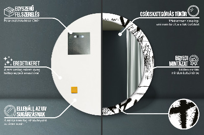 Oglinda rotunda imprimata Model de graffiti