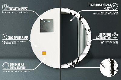 Oglinda rotunda imprimata Model de graffiti