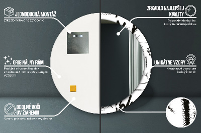 Oglinda rotunda imprimata Model de graffiti