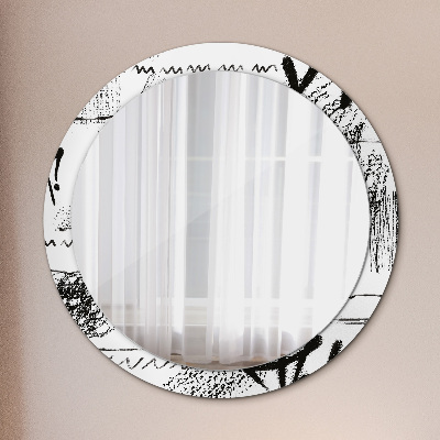 Oglinda rotunda imprimata Model de graffiti