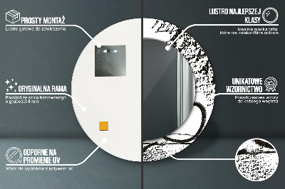 Oglinda rotunda imprimata Model de graffiti