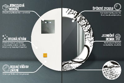 Oglinda rotunda imprimata Model de graffiti