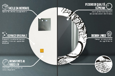 Oglinda rotunda imprimata Model de graffiti