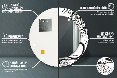 Oglinda rotunda imprimata Model de graffiti