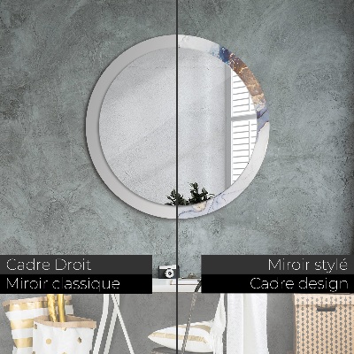 Oglinda cu decor rotunda Artă lichidă abstractă