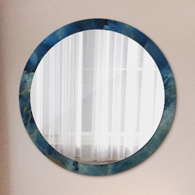 Oglinda cu decor rotunda Marmură onyx