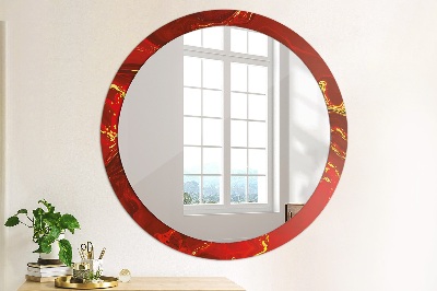 Decoratiuni perete cu oglinda Marmură roșie