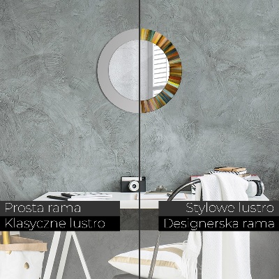 Decoratiuni perete cu oglinda Model radial abstract